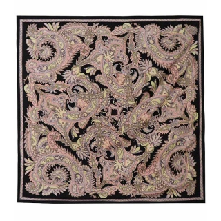 روسری طرح دار ساتن زنانه