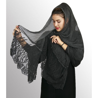 شال حریر حاشیه دار زنانه