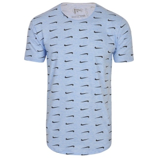 تیشرت نخی برفکی طرح Nike یقه گرد مردانه