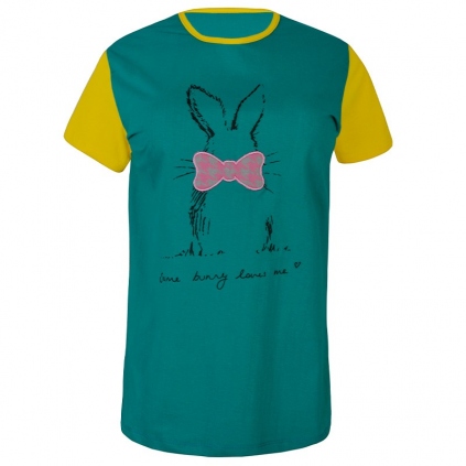 ست تیشرت و شلوارک نخی طرح عروسکی زنانه