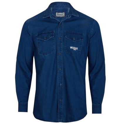 پیراهن جین دو جیب مردانه