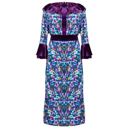 پیراهن یقه چین زنانه