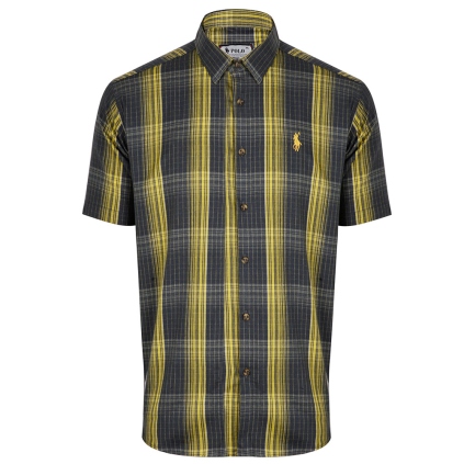 پيراهن آستين کوتاه چهارخانه مردانه