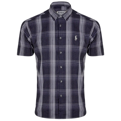 پيراهن آستين کوتاه چهارخانه مردانه