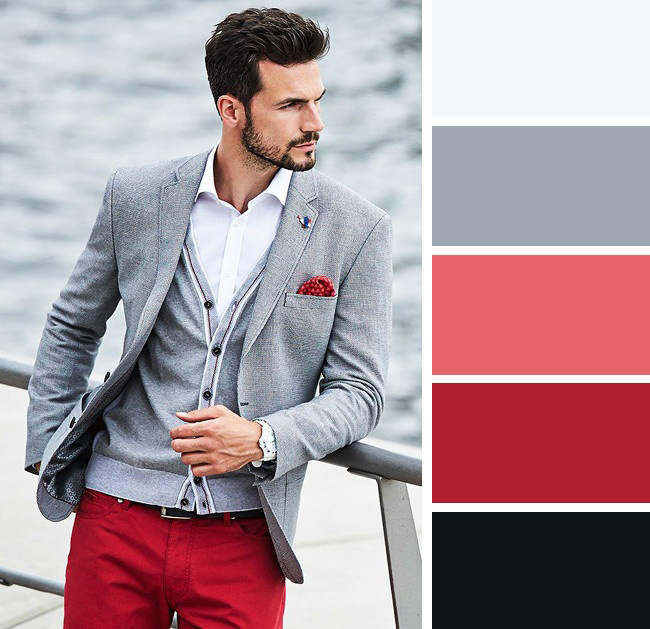 ترکیب خاکستری روشن با قرمز