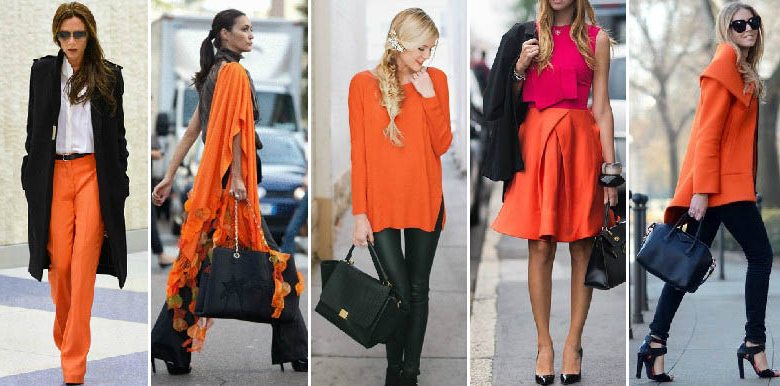 ست لباس پاییزی با رنگ نارنجی