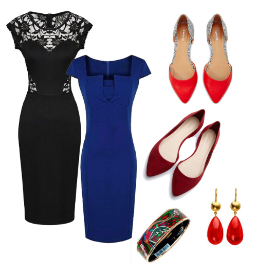 هماهنگی لباس با کفش قرمز