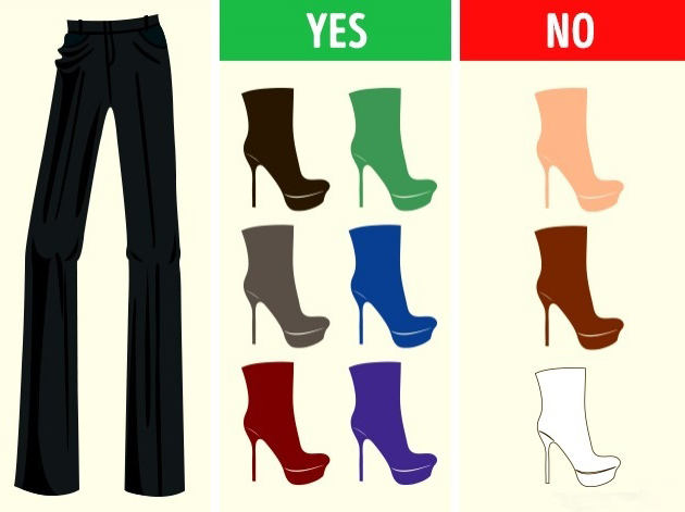 ست کردن کفش با شلوار مشکی