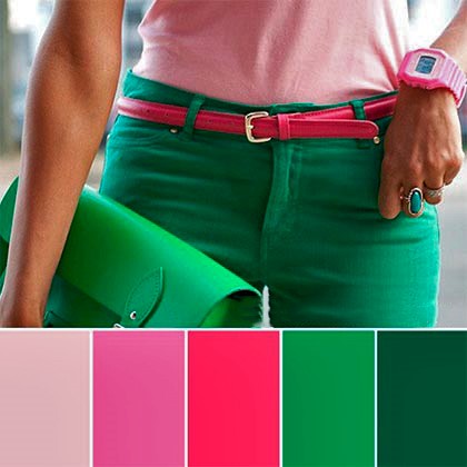 ترکیب های مختلف رنگ سبز