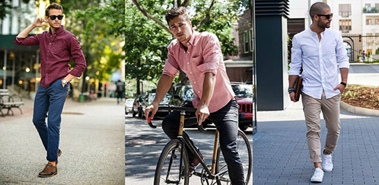 سه تصویر در کنار هم از مردانی با پیراهن روز مره به تن